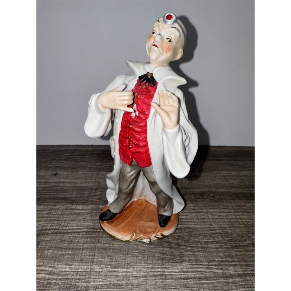 Vintage Collectible Capodimonte Porcelain Figurine Titled "The Doctor"